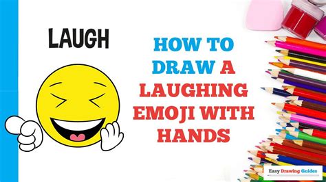 How To Draw Laughing Emoji With Hands Really Easy Drawing Tutorial In 2022 Drawing Tutorial