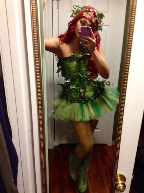 This seductress was once dr. Homemade poison ivy costume! | Ivy costume, Poison ivy costumes, Poison ivy costume diy
