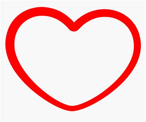 Heart Png Outline Transparent Red Heart Outline Transparent