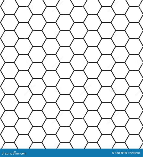Abstract Seamless Hexagon Pattern Vector Illustration Stock