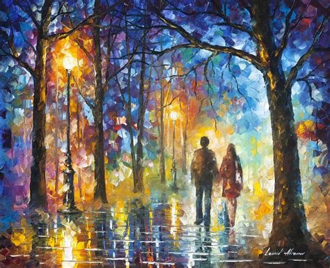 Love Is In The Air — Palette Knife Oil Painting On Canvas By Leonid