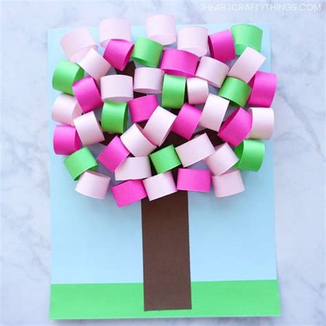 This 3d Spring Paper Tree Craft Is A Fun Paper Craft For Kids To Help