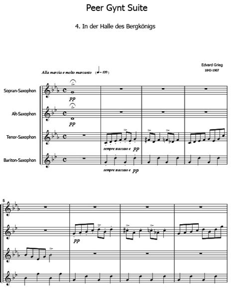 Alla ma7x!rcia e molto marcato. Peer Gynt In Der Halle Des Bergkönigs : Heute steht unser ...