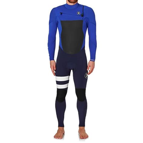 Hurley Fusion 32mm 2017 Chest Zip Wetsuit Racer Blue Bodysurfing
