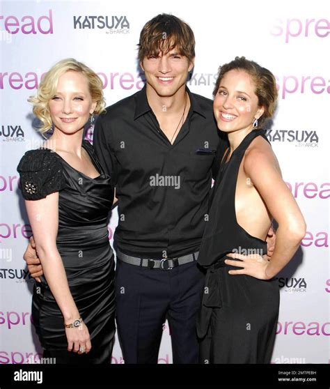 Anne Heche And Ashton Kutcher And Margarita Levieva At The Premiere Of Spread In Los Angeles Ca
