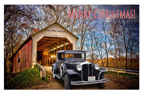 Merry Christmas Covered Bridge Photograph By Bill Dutting Pixels