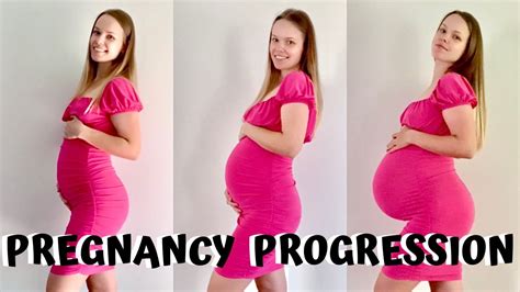 Pregnant Belly Growth 10 38 Weeks Transformation Second Pregnancy