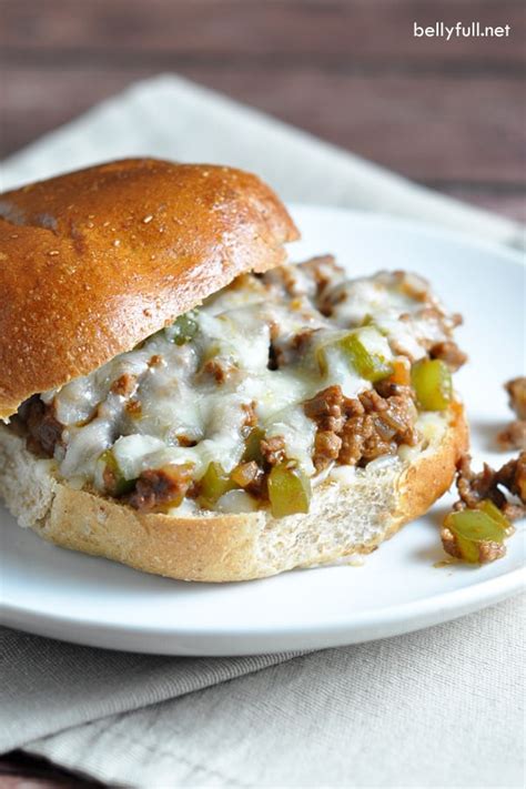 85/15 ground beef will taste best in this recipe (and is recommended for all sloppy joe recipes) because it is just the right fat percentage to provide enough moisture and fat to cook the onions without leaving too much grease in the pan that you need to drain it. Philly Cheesesteak Sloppy Joes recipe - from the Jim's Cookbook Family Cookbook