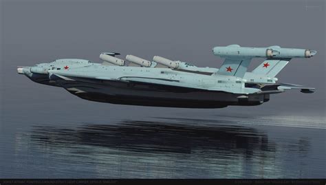 Concept Ships Soviet Atomic Powered Ground Effect Light Carrier 19701