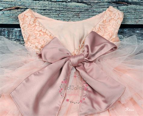 Pink Lace Tutu Flower Girl Dress Pink Lace Top V Back Silky Etsy