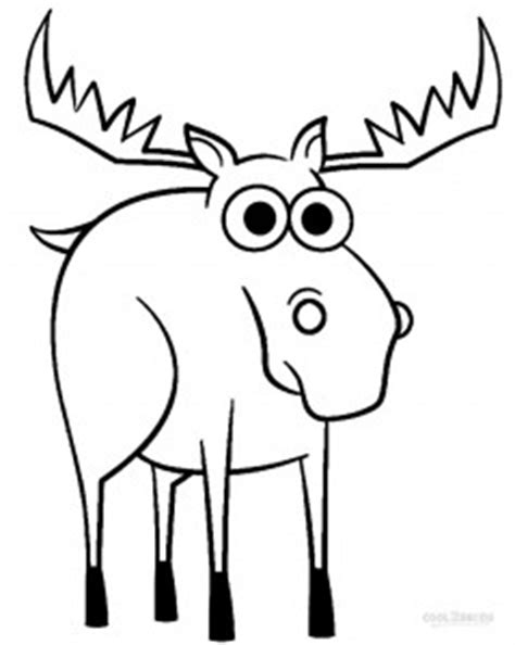 Simple moose head coloring pages for preschoolers. Printable Moose Coloring Pages For Kids | Cool2bKids