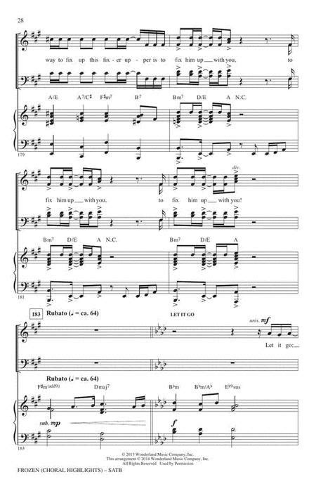 Frozen Choral Highlights Satb By Robert Lopez And Kristen Anderson