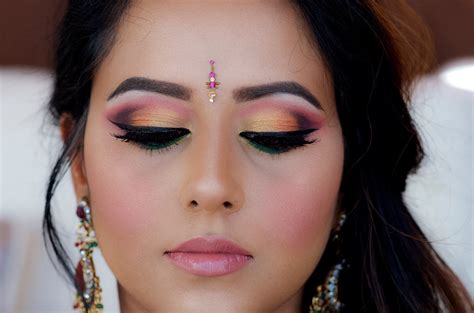 DYF Inspired Exotic Sunset Eyes Makeup Look - Indian Bridal Makeup Boston
