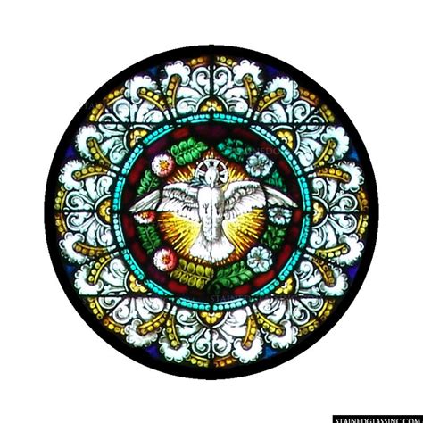 Symbol Of Peace Religious Stained Glass Window