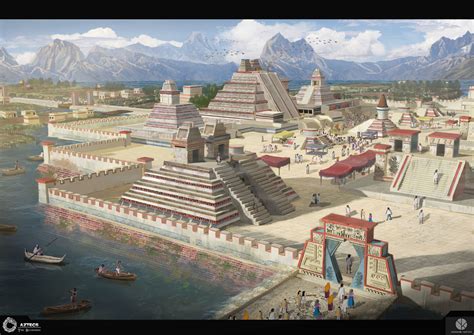 Tenochtitlan Tenochtitlán Aztec City Ancient Aztecs