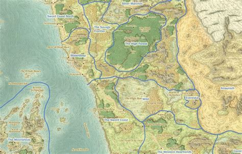 Map Of Sword Coast 5e Maps For You