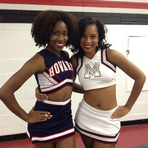 howard u and morehouse ebony cheerleader black cheerleaders football cheerleaders college