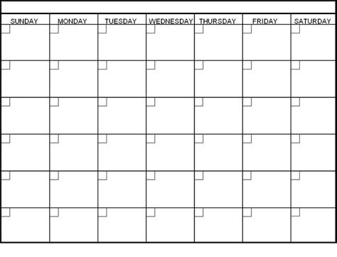 Blank Calendar Template Free Calendar Template Blank Calendar