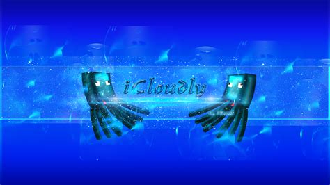 YouTube BackGround - iCloudly - Blue Banner by Ninjaman28xD on DeviantArt