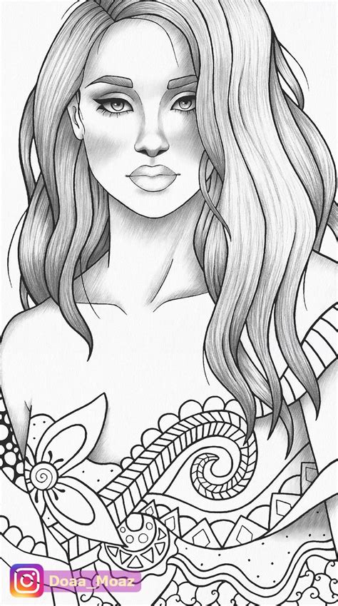 Detailed Coloring Pages For Adults Printable Pin On Abstract
