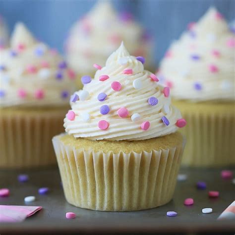 Beat together the soya spread, vanilla essence & icing sugar, then add food colouring in small drops until you reach the desired colour. Gluten Free Vanilla Cupcakes | Buttercream Frosting, Dairy ...