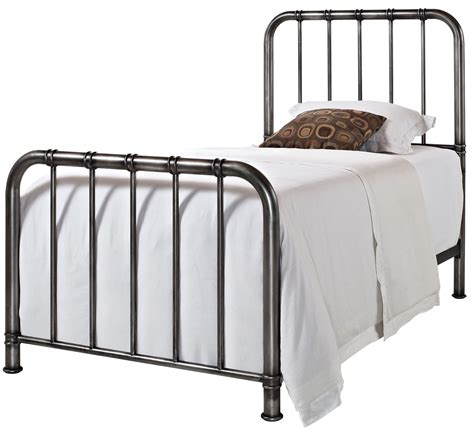 Tristen Antique Pewter Twin Metal Bed From Standard Furniture Coleman