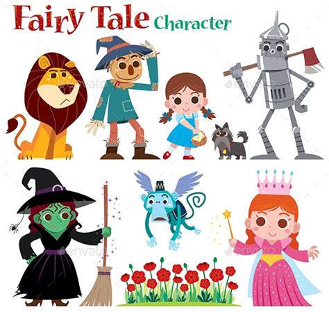 Fairy Tale Characters Vectors Graphicriver