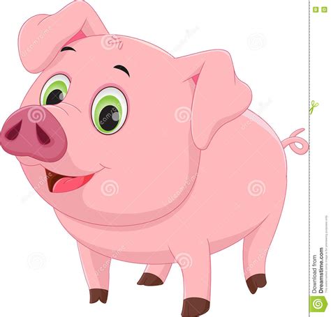 Cute Baby Pig Cartoon Stock Vector Illustration Of Bacon