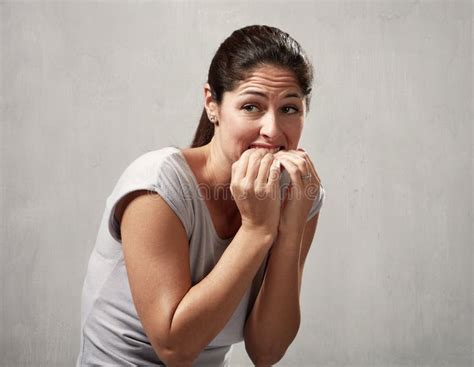 Scared Afraid Woman Stock Photo Image Of Expressions 93837206