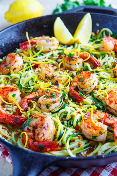 Shrimp scampi is an elegant yet easy classic shrimp dish with a lemon garlic wine butter sauce prepared in about fifteen minutes. Shrimp Scampi with Zucchini Noodles - Closet Cooking