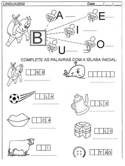 ATIVIDADES DE PORTUGUÊS E ANOS ALFABETIZAÇÃO EXERCÍCIOS PARA IMPRIMIR IV Atividades e