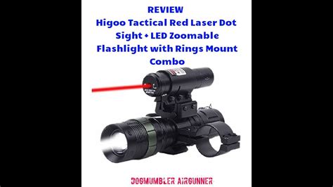 Higoo Tactial Red Laser Dot Sight Led Zoomable Flashlight Higoo