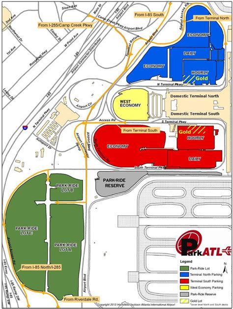 Atlanta Airport Parking Map Atlanta Hartsfield Airport Parking Map