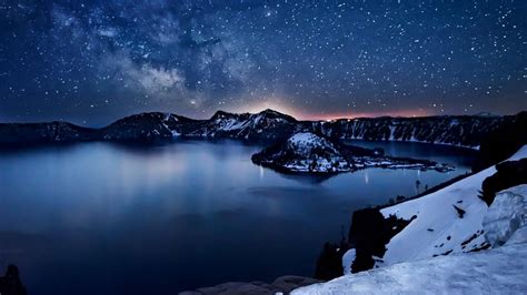 Milky Way Above Crater Lake Oregon Peapix