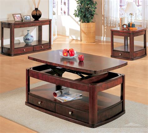 It can be placed in any room with endless adaptability. Evans Merlot Sofa / Console Table With Storage Drawers