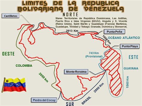 Geografía De Venezuela Limites De Venezuela
