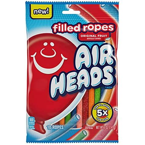 Airheads Filled Gummy Rope 5 Oz10 Ropes 5 Flavors