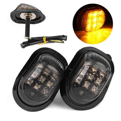 12V 9 LED Motorcycle Turn Signal Indicators Lights Lamp Universal Amber