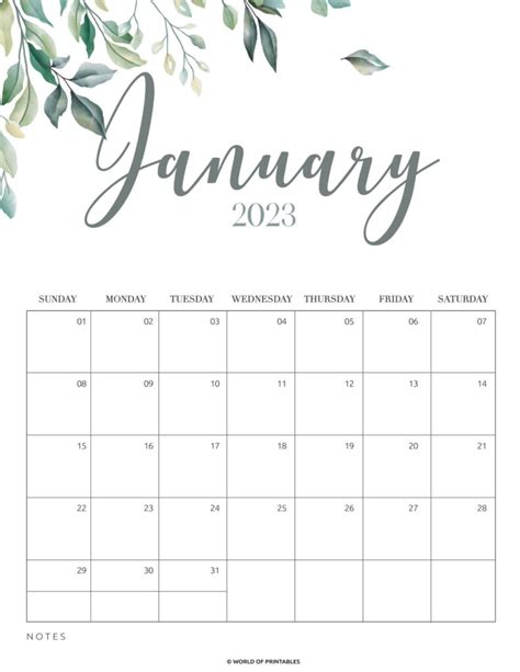 January 2023 Calendar Printable Portrait Get Calendar 2023 Update