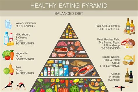 Food Pyramid Healthy Eating Infograp Food Pyramid Healthy Eating