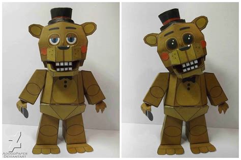 Five Nights At Freddys 2 Toy Freddy Papercraft By Adogopaper On Deviantart