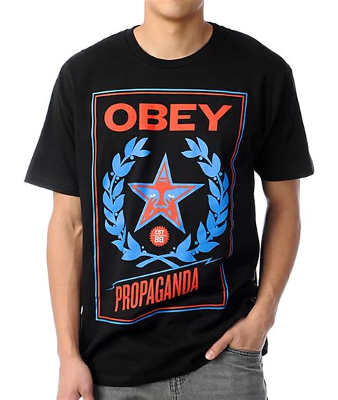 Obey Classic Crest Black T Shirt