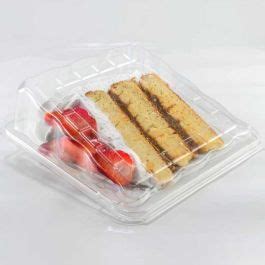 Sideways Cake Slice Plastic Container 50 Pack Plastic Container City