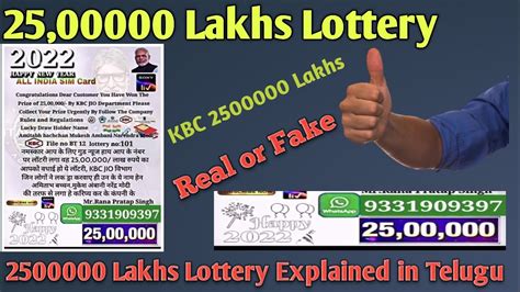 Lottery Scam Explained In Telugu Kbc Lottery Scam Youtube