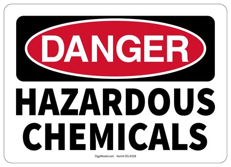 Osha Danger Safety Sign Hazardous Chemicals Walmart Com