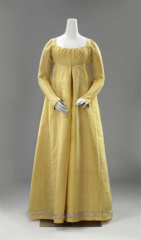 Gown Ca 1790 1810 Dutch Silk Linen Decorative Braidfringe