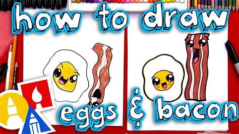 How To Draw Cute Eggs And Bacon Breakfast Art For Kids Hub