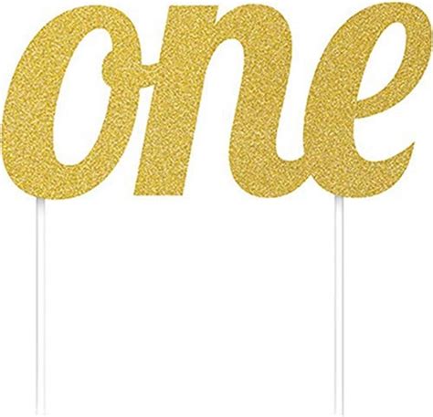 Creative Party Pc324533 Gold Number One Cake Topper 1 Pc Uk