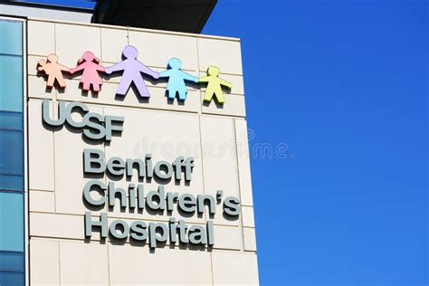 Ucsf Benioff Children`s Hospital Signlogo On The Facade Hospital