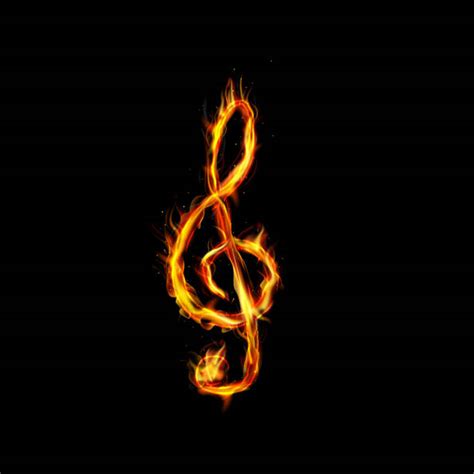 Music Musical Note Fire Burning Stock Photos Pictures And Royalty Free